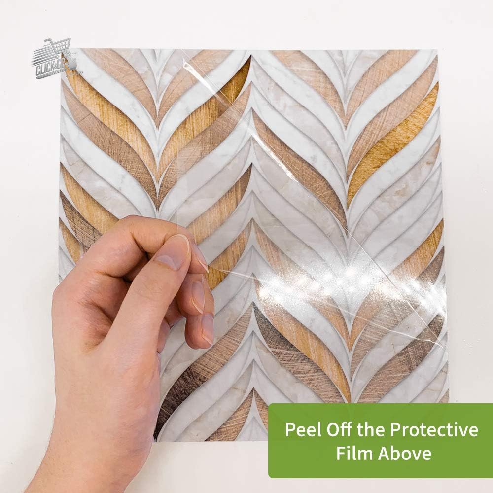 Stickers Tiles 20×20 Floor Mosaic Grey Yellow Kitchen Bathroom Home 10pcs