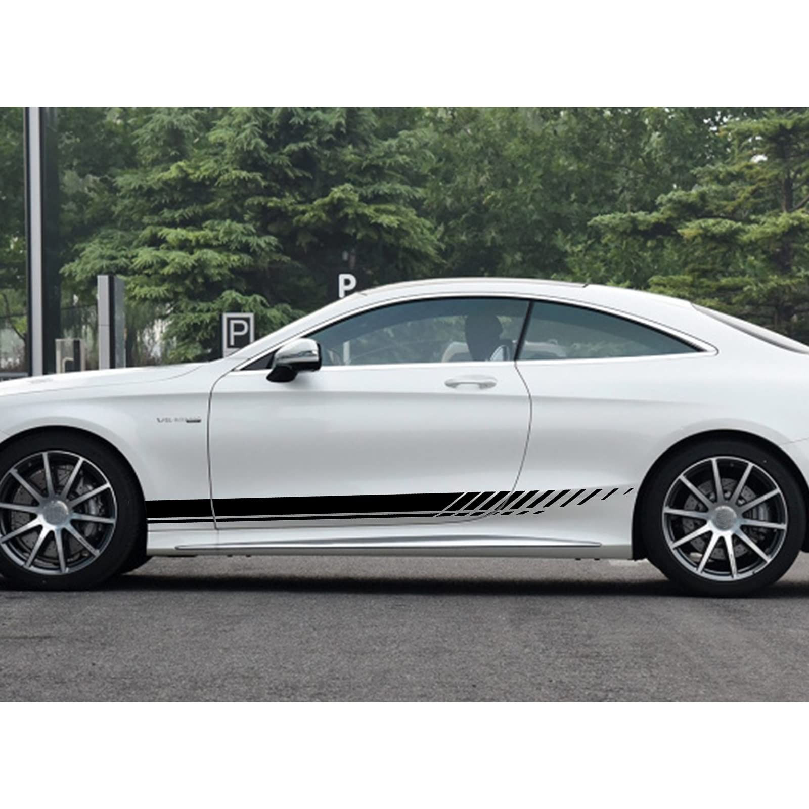 Universal Vinyl Side Body Car Decals Racing Stripes Sticker Stripe Graphics C…