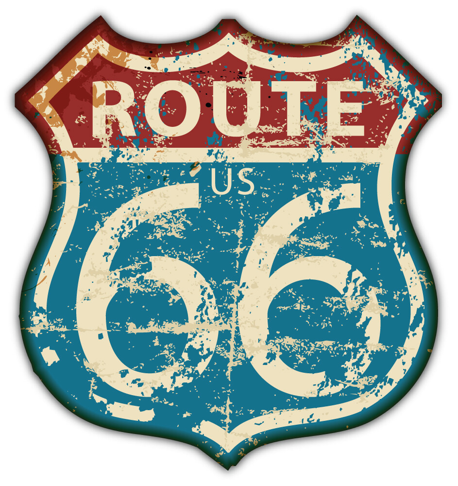 Route 66 Road Vintage USA Emblem Car Bumper Sticker Decal