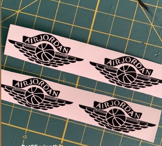85s Air Jordan Wings logo vinyl decal sticker – Used for Aj1 Sneaker Repairs