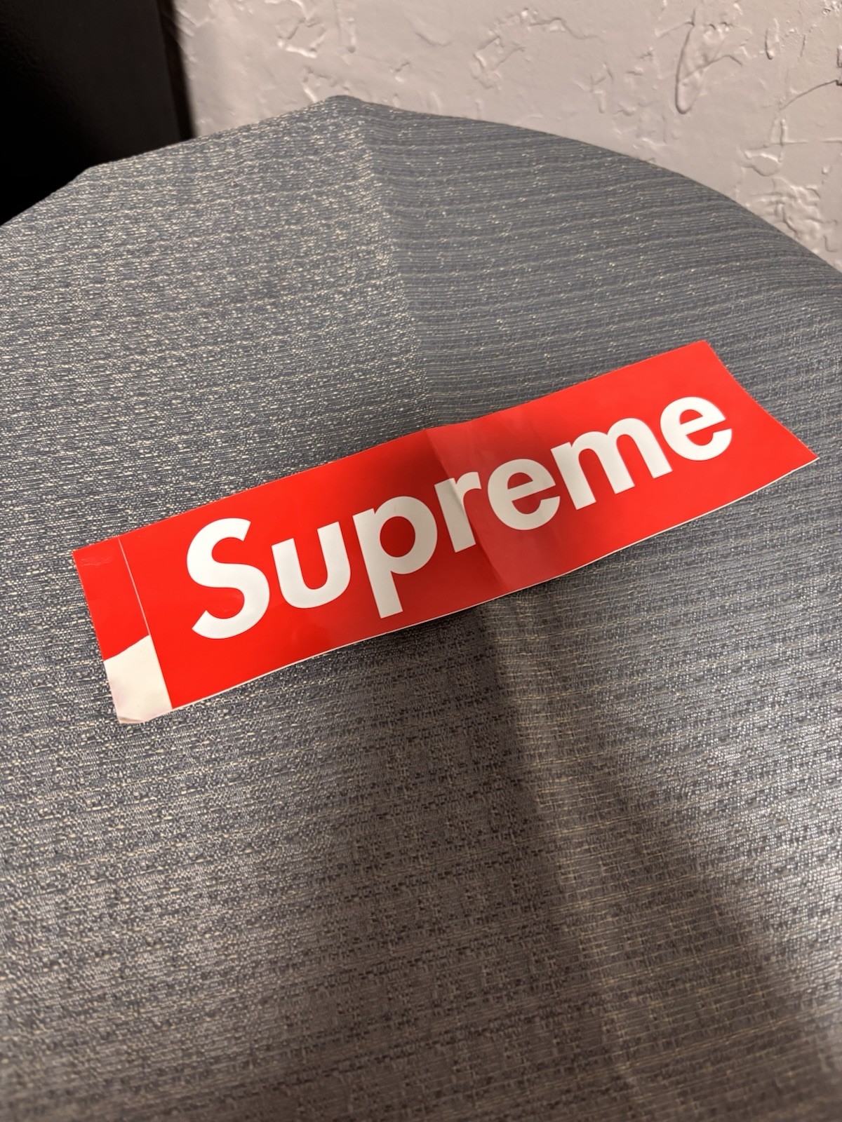 Supreme Red White Box Logo Vinyl Sticker Rectangle for Adults Teens Logo Design
