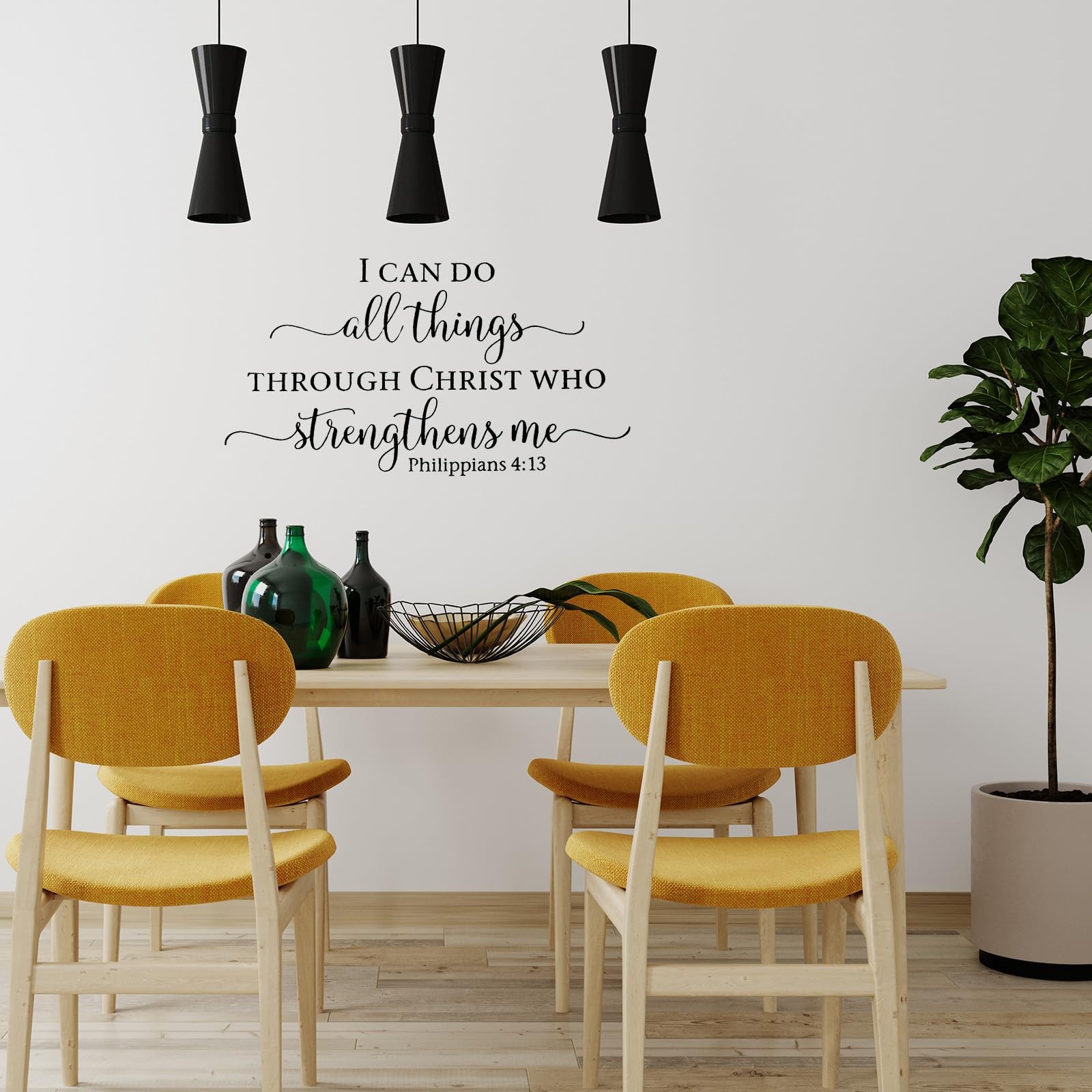 7 Pcs Bible Verse Wall Stickers Inspirational Quote Wall Decals Religious Mot…