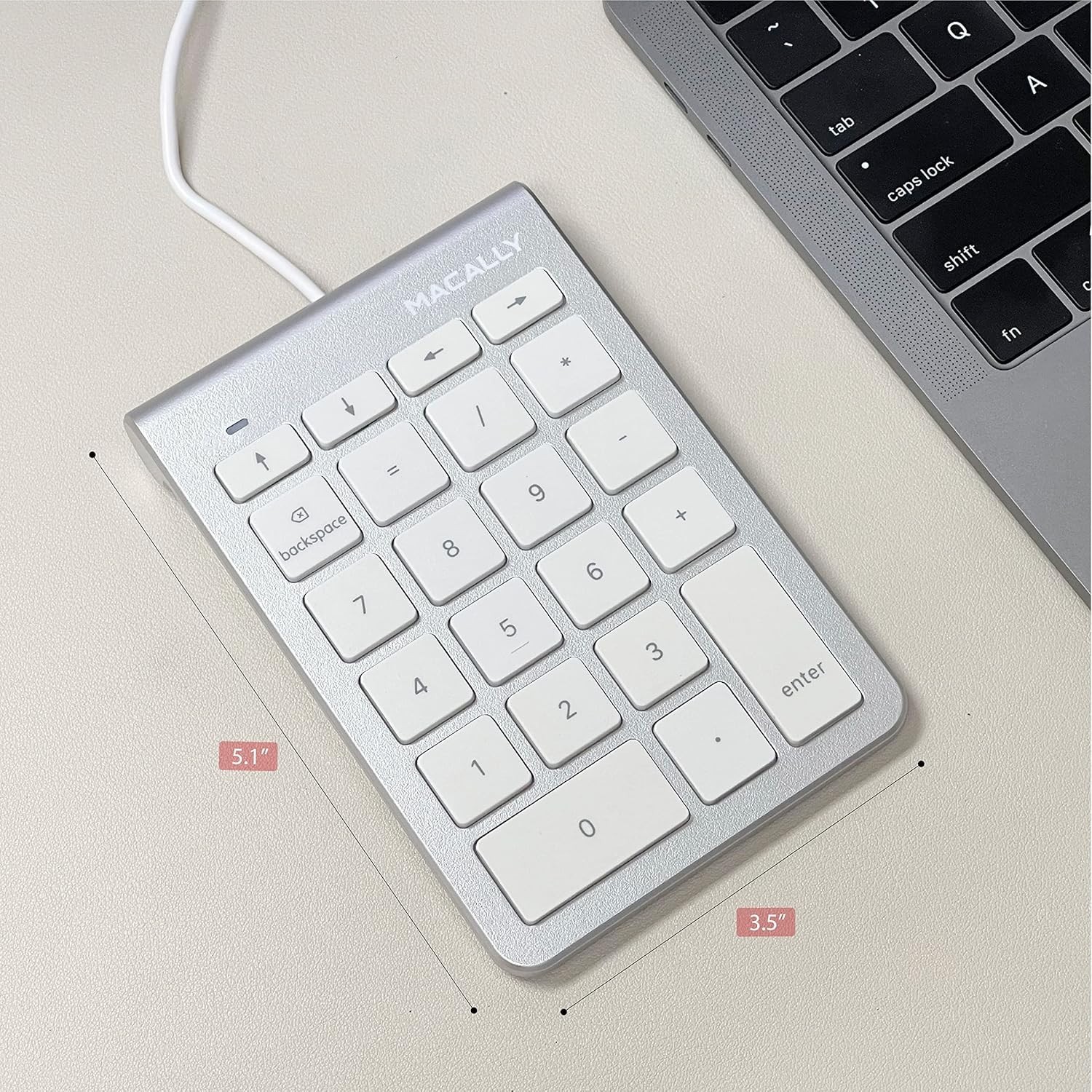 C Wired Number Pad for Mac – 10 Key USB Keypad, Type C Numeric pad, Number Keyp