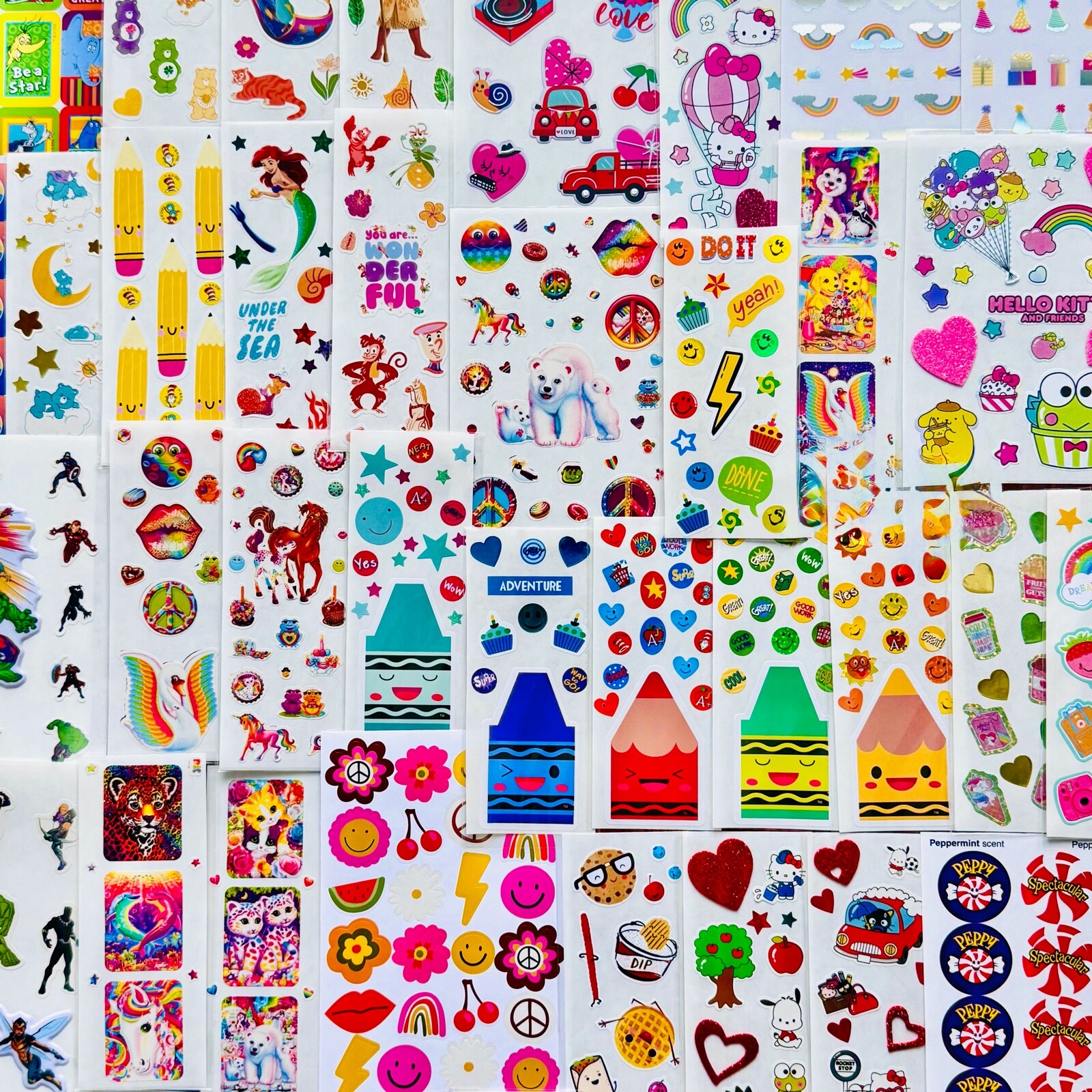 100+ Stickers Retro Crayons Crayola Colors art tools supplies collage create fun