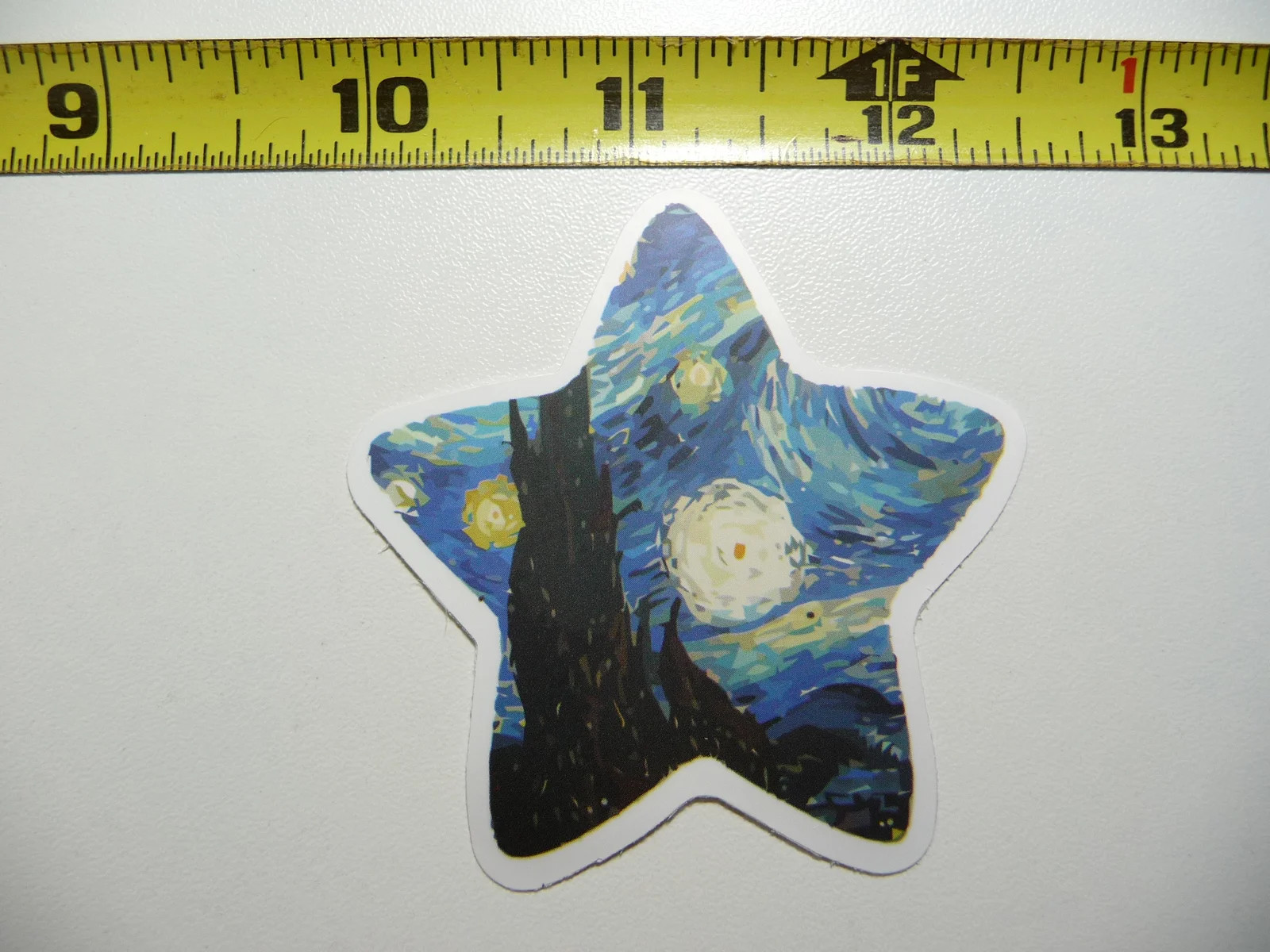 VINCENT VAN GOGH STAR SHAPED STARRY NIGHT SMALL STICKER DECAL CLASSIC ARTIST