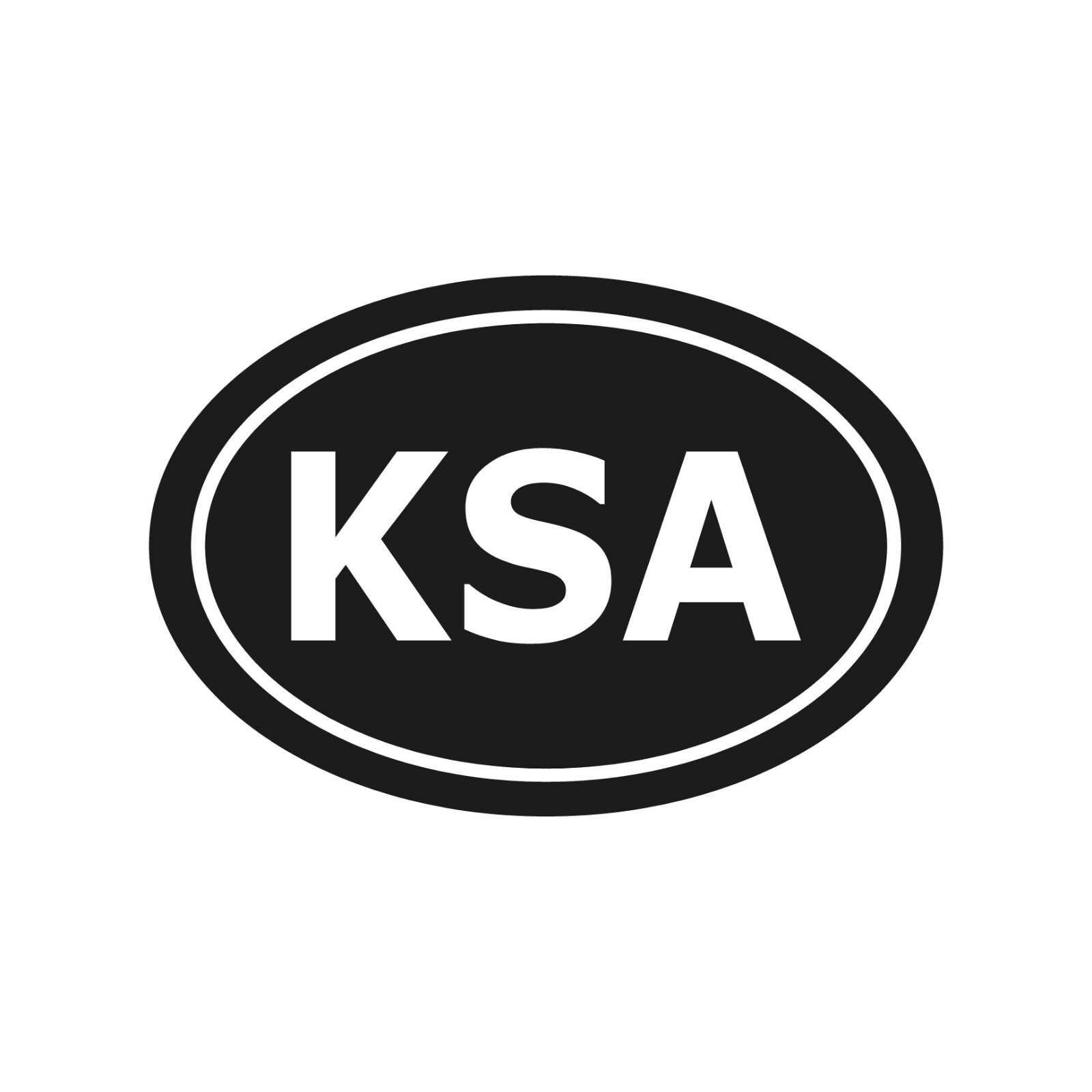 Saudi Arabia country initials Vinyl Decal Window Oval KSA Laptop Sticker