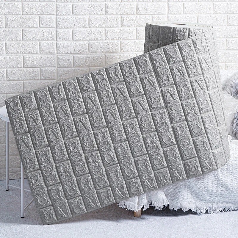 Brick Wall Sticker Self-Adhesive Wallpaper 3D Tile Foam Panel Waterproof Sticker
