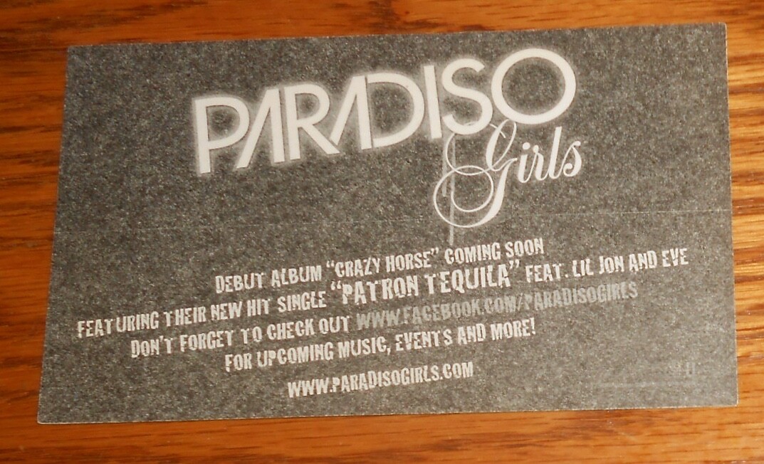 Paradiso Girls Sticker Original Promo 5×3 Pussycat Dolls