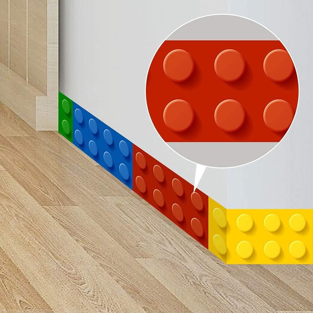 Building Blocks Wall Stickers Decals for Kids Bedroom Nursery
