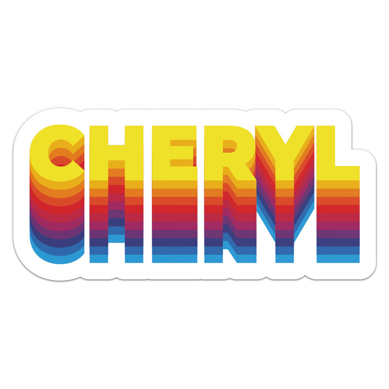 Rainbow Cheryl Name – Car Bumper Sticker Vinyl Art Decal