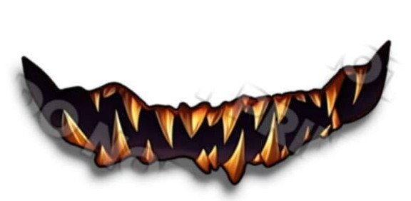 Jack O Lantern Stickers Halloween Decals Scary Eyes Smile Die Cut Full Set