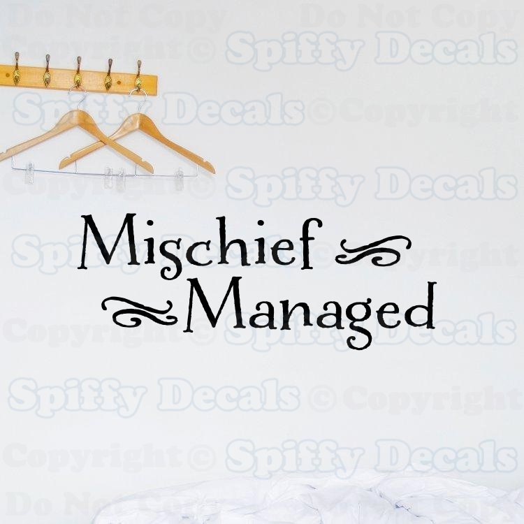 MISCHIEF MANAGED HARRY POTTER QUOTE Vinyl Wall Decal Lettering Sticker