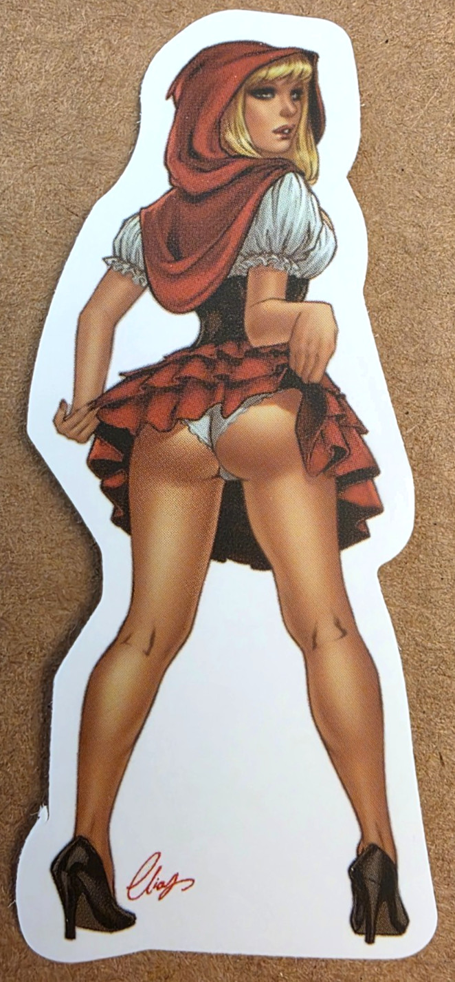 Halloween Sticker Girl Red Riding Hood Werewolf Witch Punk Emo Comic Anime Manga
