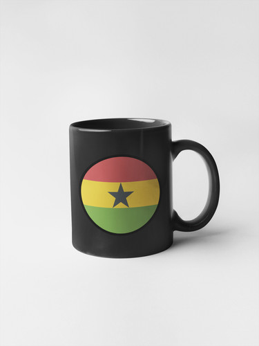 Ghana Flag Circle Sticker Decal