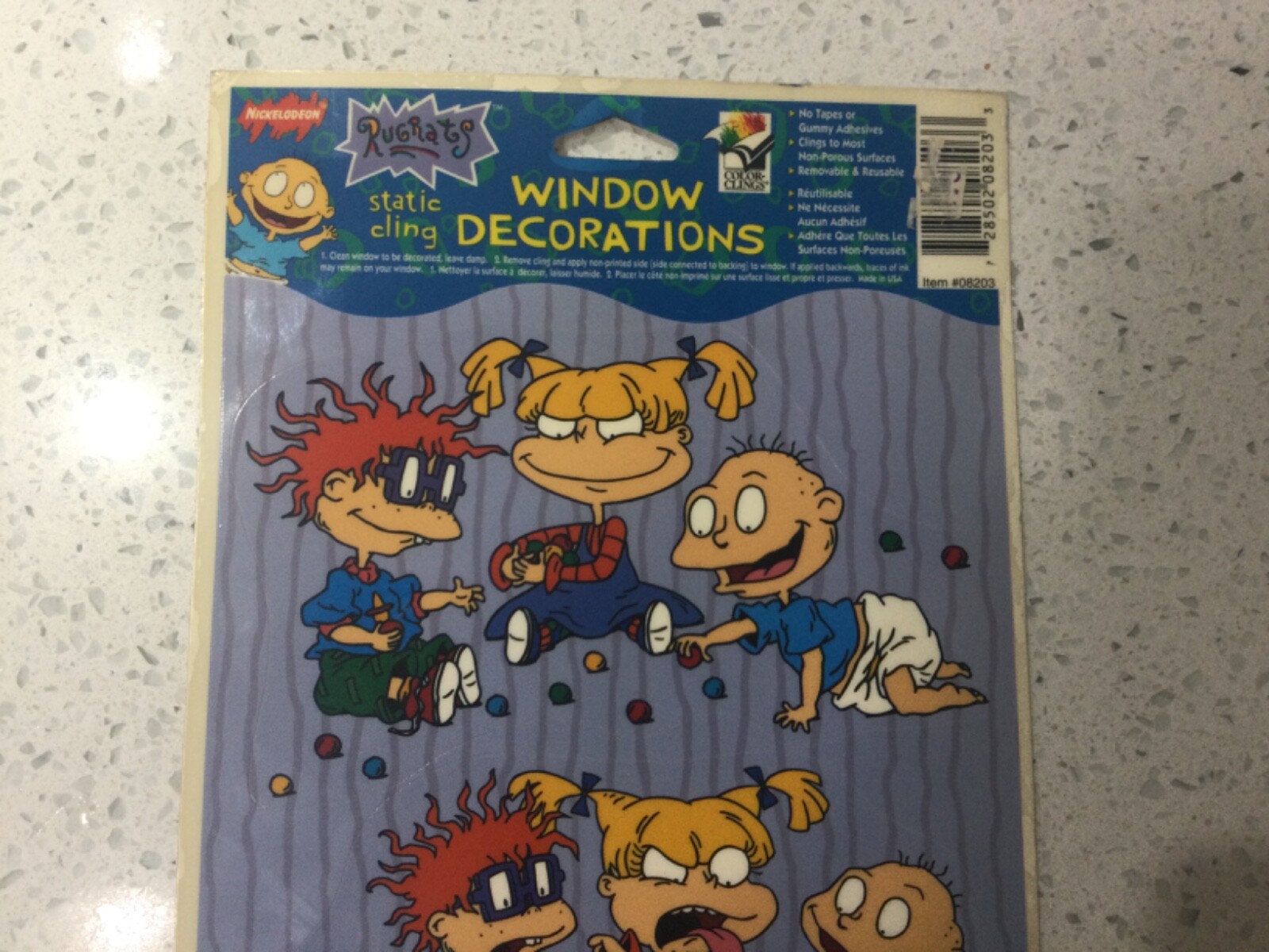 Vtg Rugrats Nickelodeon Static Cling Window Decorations