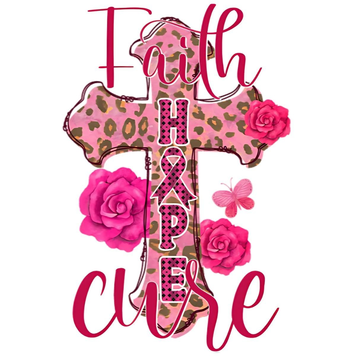 Faith Hope Cure Breast Cancer Sticker DeLaptop Wall Mirror Cup Tumblr Locker Bin