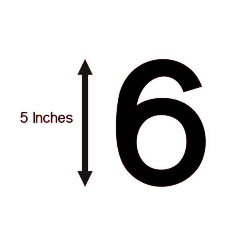 Large Number Stickers Mailbox Address 5" Vinyl Decal Building House Business Car