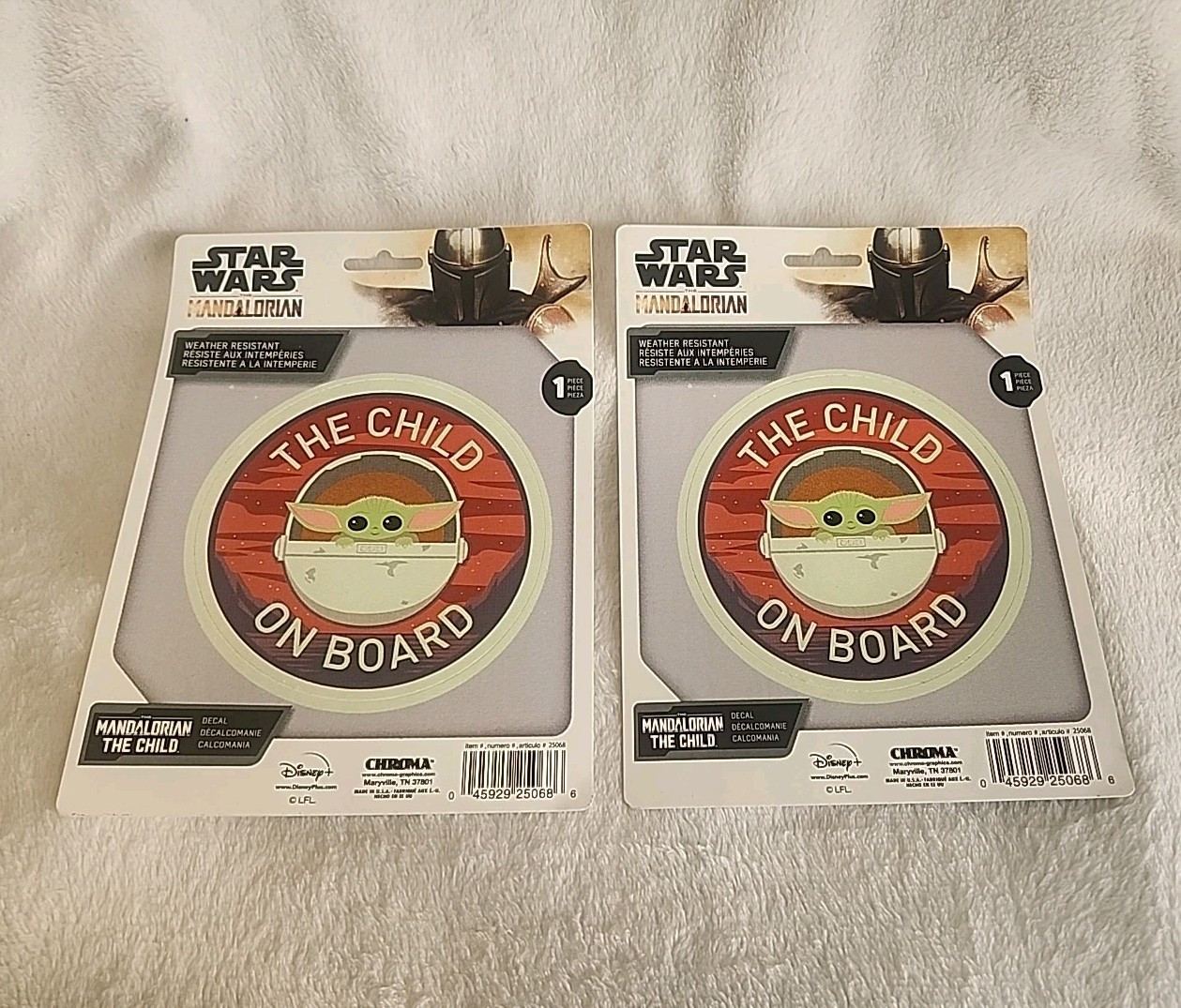 Baby Yoda The Child Mandalorian Star Wars Vinyl Sticker Bundle Car Decals Lot 6