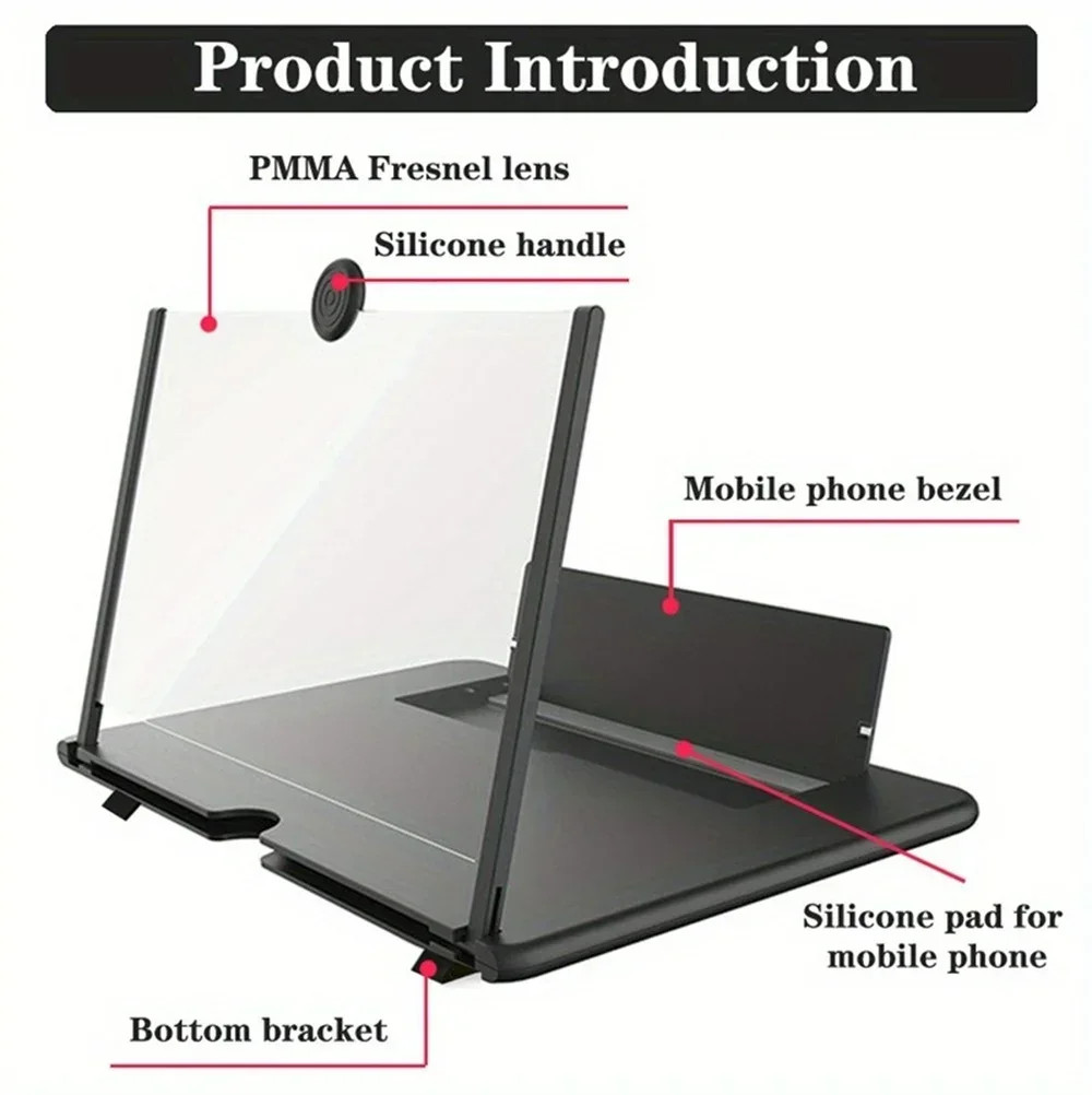 Screen Magnifier for Cell phone 2025 Newest Version 3D HD Video Phone Amplifier