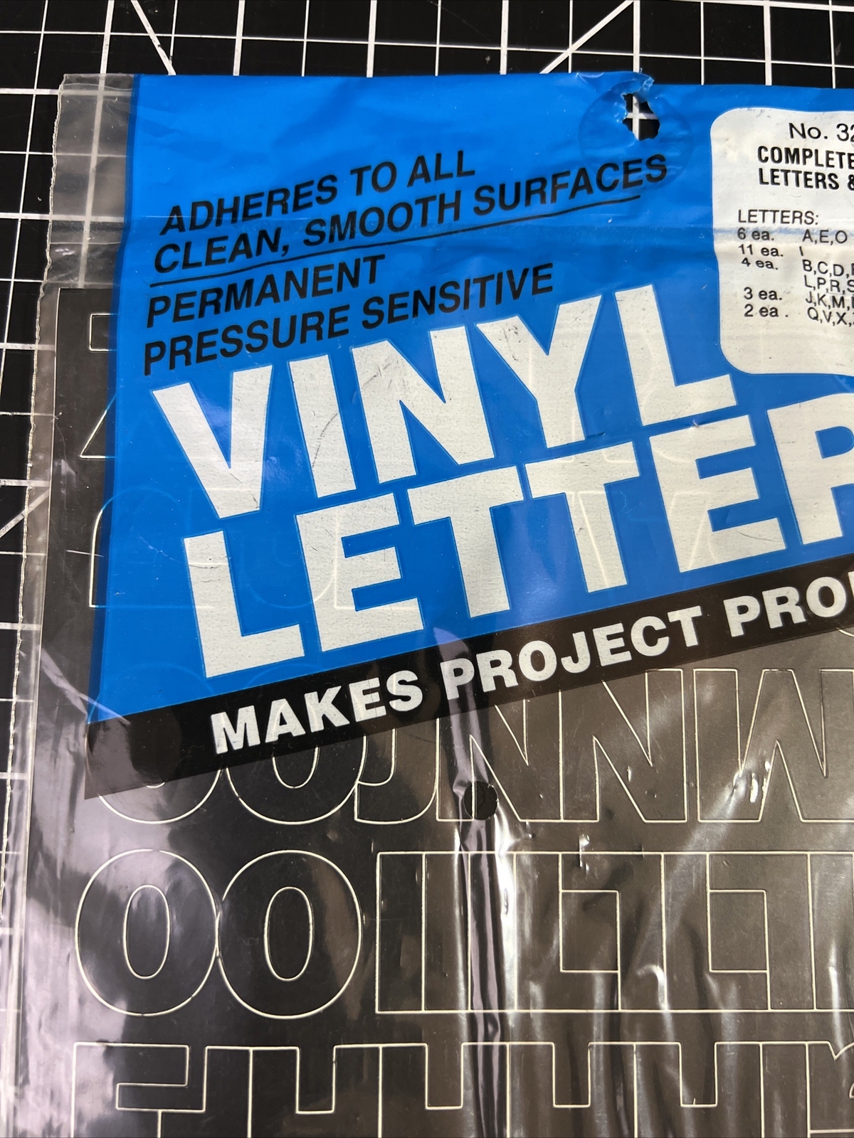 GOTHIC BLACK Adhesive Vinyl Letters & Numbers 1" INDOORS OUTDOORS SEALED