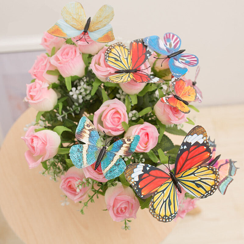 12Pcs 3D Butterfly Glow in The Dark Decal Wall Magnetic Sticker Home Mural Decor