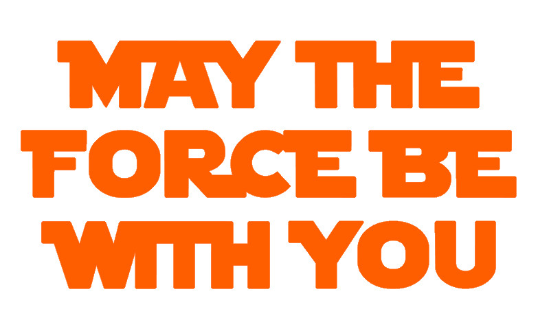 MAY THE FORCE BE WITH YOU, JEDI, STAR WARS, Decal Sticker for Car, Laptop, Cover
