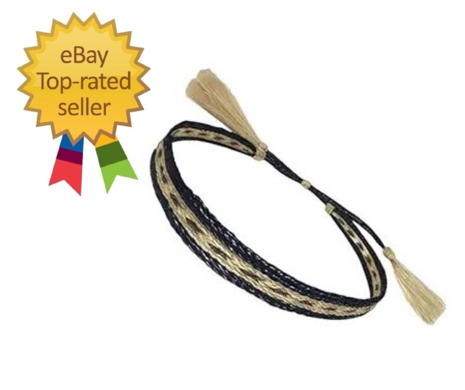 Natural Horsehair Hat Bands for Cowboy & Panama Hats – Unisex Western Accessorie