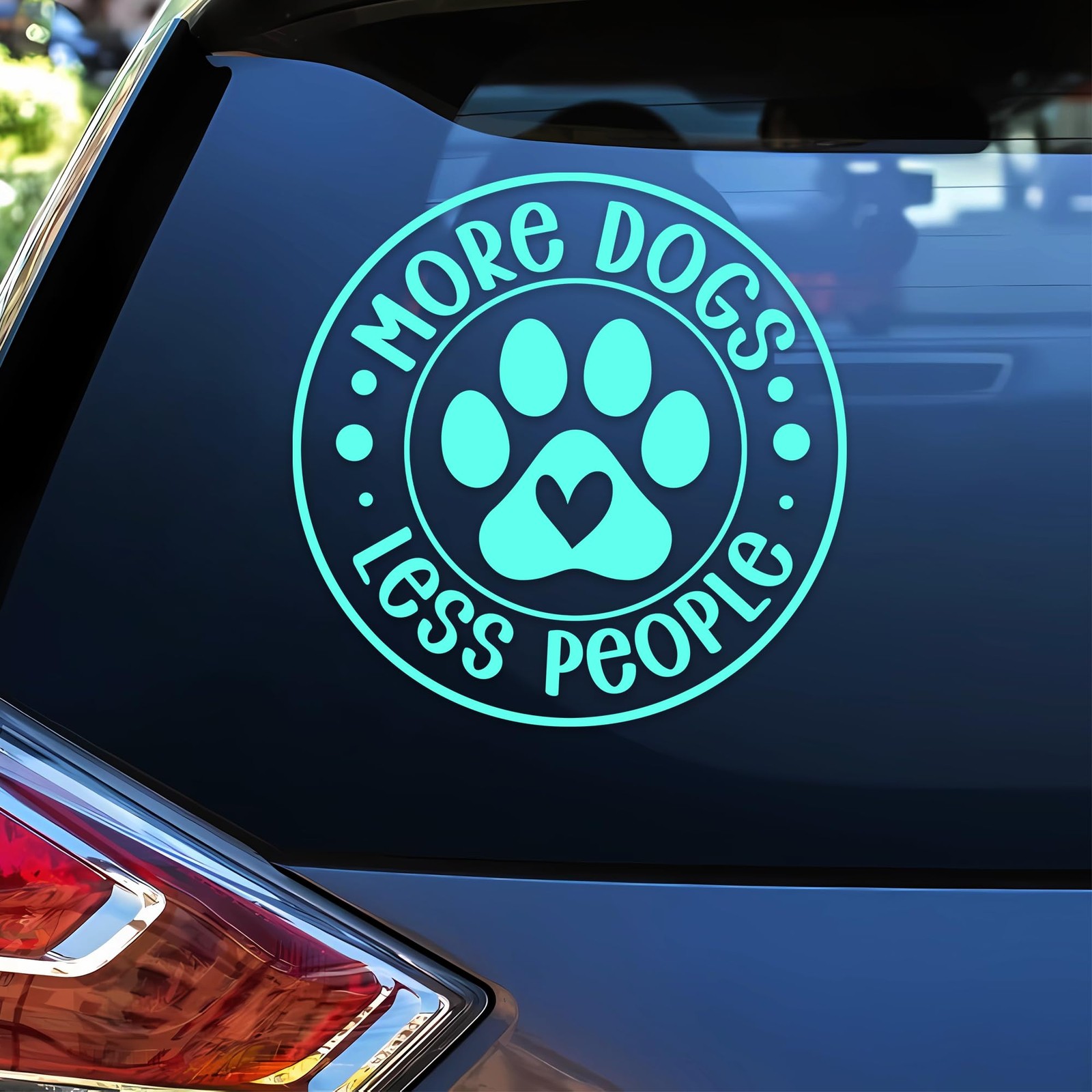 Funny Dog Paw Car Decal Waterproof Bumper Sticker for Dog Lovers, 6 Inches