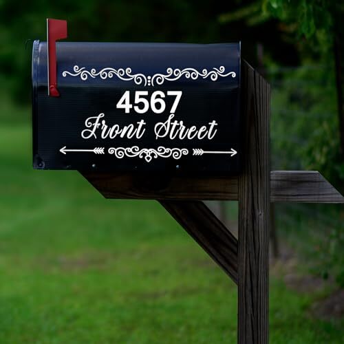 10 Sheets Mailbox Numbers Street Address Vinyl Decal White Waterproof Mailbox