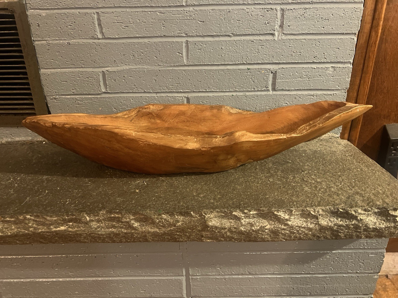Carved Root Tray Wood Decorative Bowl 20in By 6.5 In