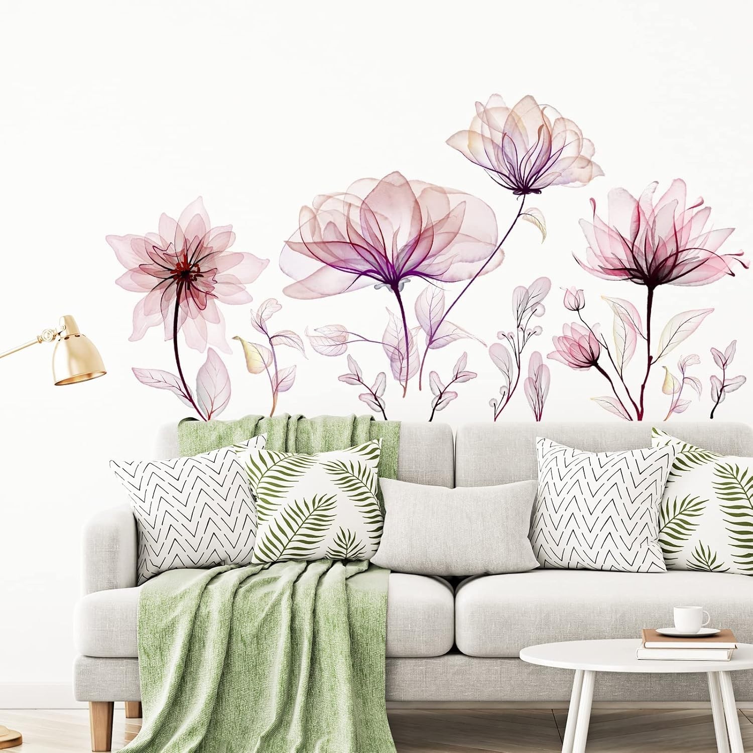 6 Piece Colorful Butterfly and Floral Wall Stickers – Perfect for Nurseries