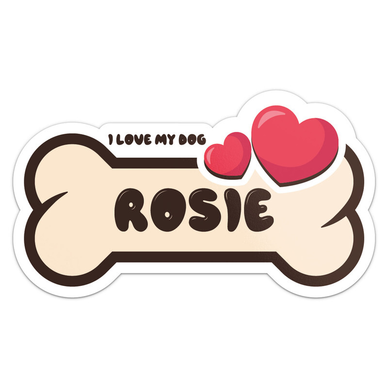 Rosie Dog Name Vinyl Decal Waterproof Car Bumper Sticker