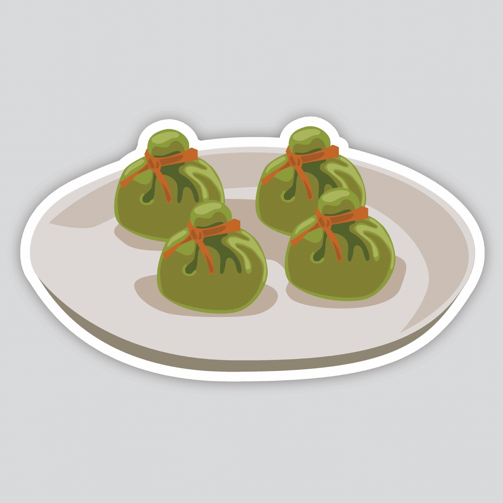 Hong Kong Chinese Dim Sum Dumplings Matcha Bao Wonton Vinyl Decal Sticker