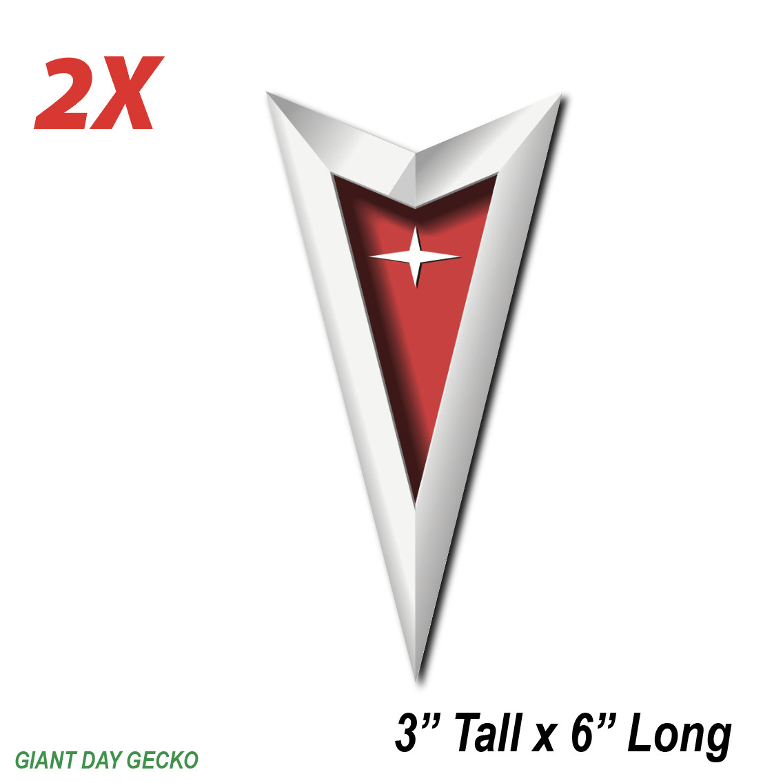 2X Two Pontiac car Laptop Wall Sticker Decal USA Stickers Firebird GTO G6 Fiero