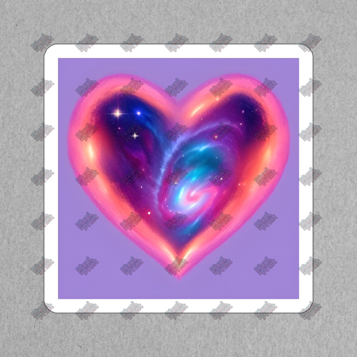 Cosmic Heart Vinyl Sticker Galaxy Decal for Laptops, Water Bottles, #719331