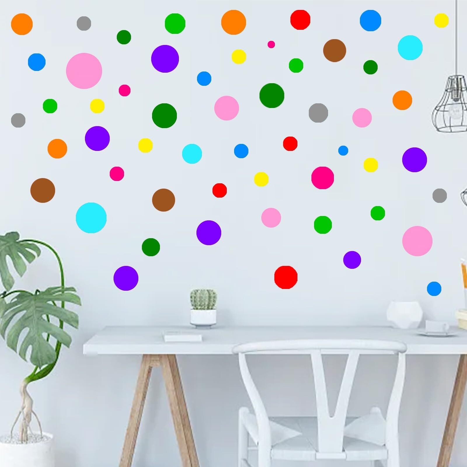 12 Sheets 252 Pcs Colorful Wall Decals Polka Dot Wall Stickers Decor Peel and…