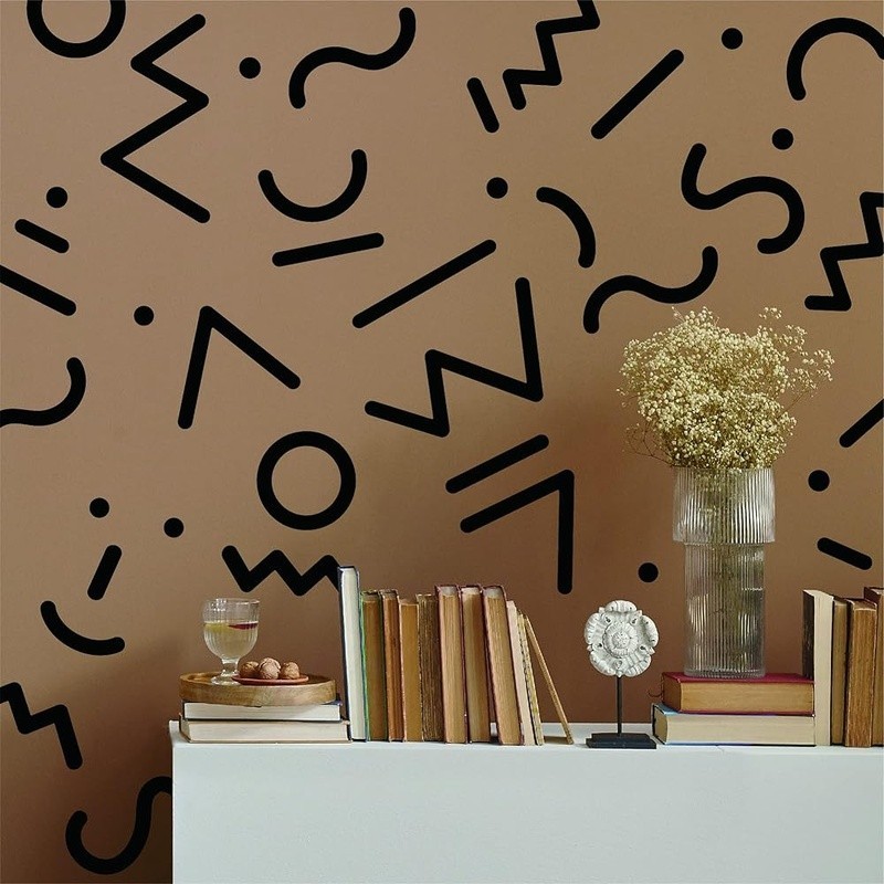 Removable Waterproof Wall Decals Easy Peel Stick Geometric Decor Four Sheets New