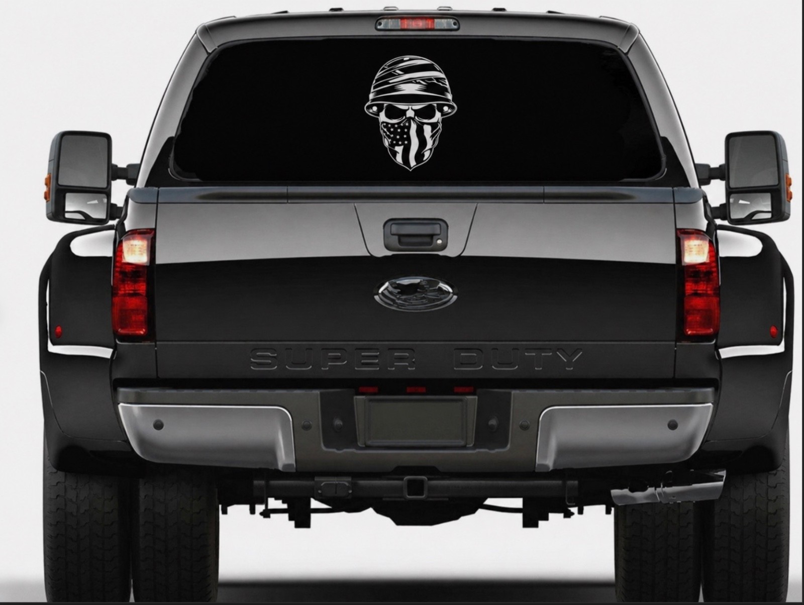 Tactical Patriot Skull Vinyl Decal American Flag Military Helmet Car Truck