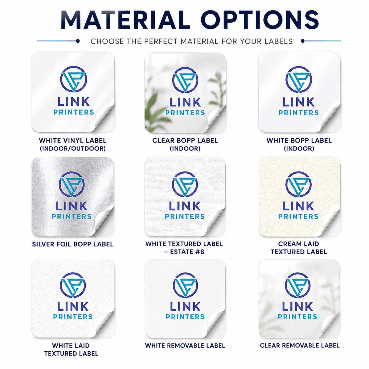 Roll Labels Rounded Square Custom Print, Product Packaging Stickers, 100 Pieces