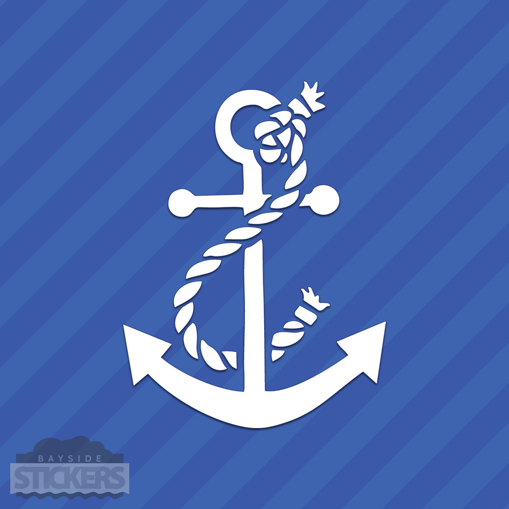 Boat Anchor With Rope Vinyl Decal Sticker