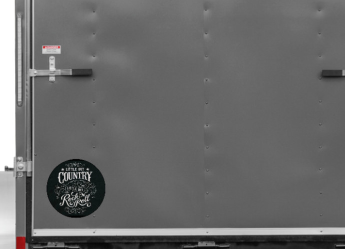 Music (Little Bit Country Little Bit Rock & Roll) 4" Vinyl Decal Car Cooler Bar