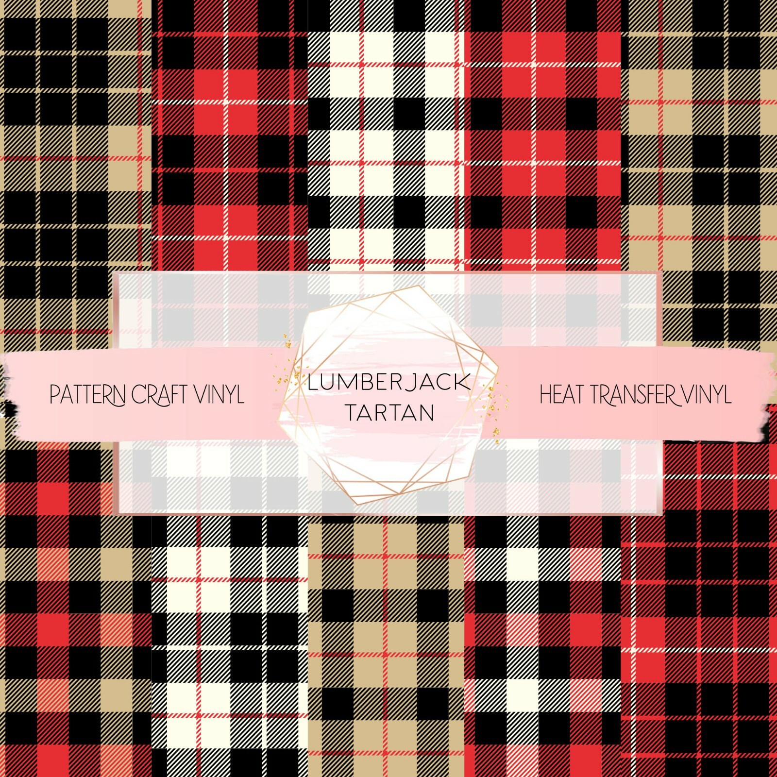 Tartan Plaid Pattern HTV Siser & Adhesive Craft Vinyl Oracal FREE SHIPPING $20+