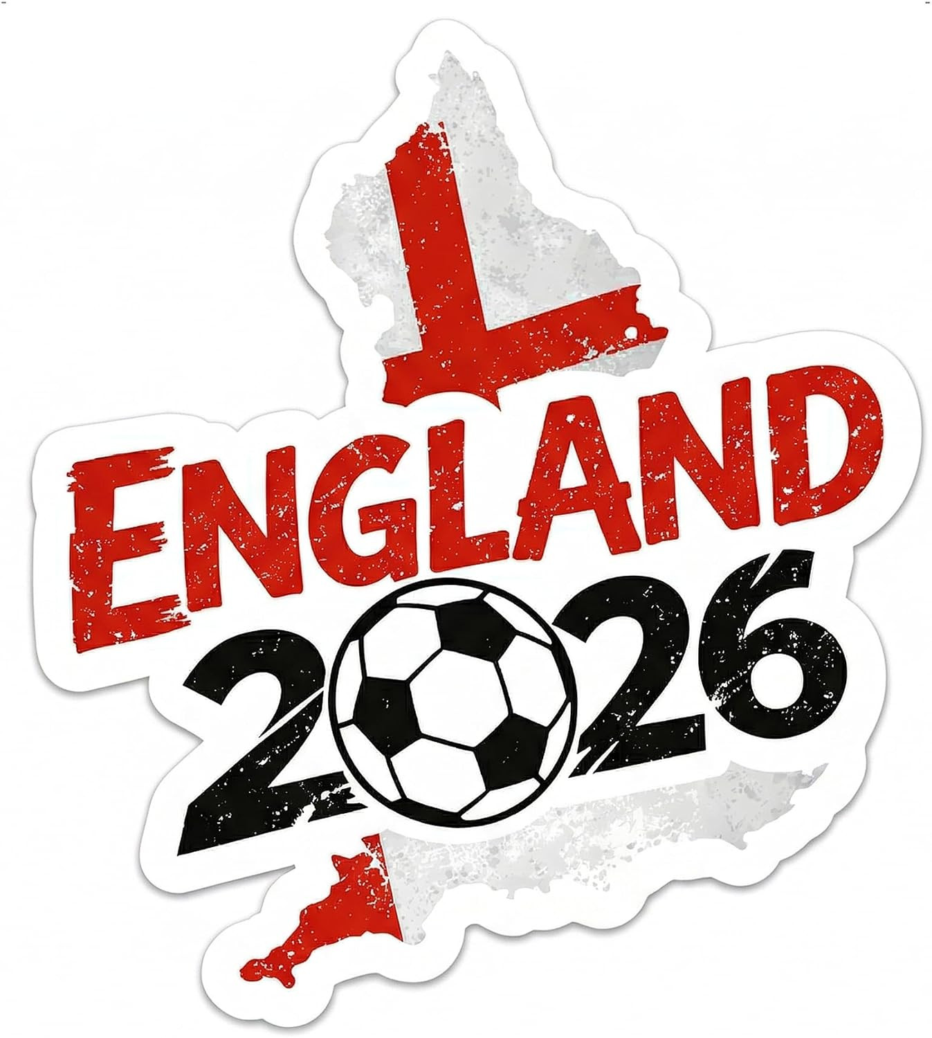 England World Cup Car Decal, Vinyl Waterproof Soccer Stickers, for Car, Window,