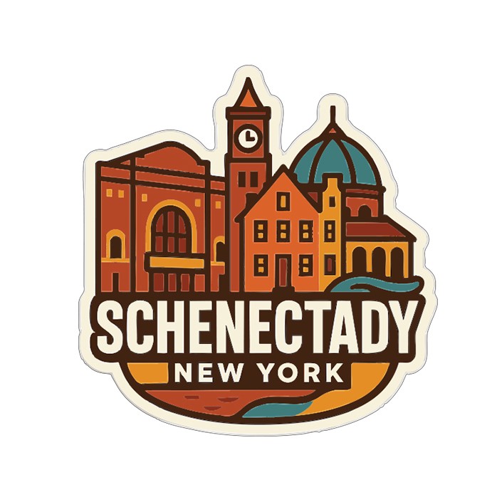 Schenectady Sticker Decal Vinyl Die-Cut City Skyline Landmark Design