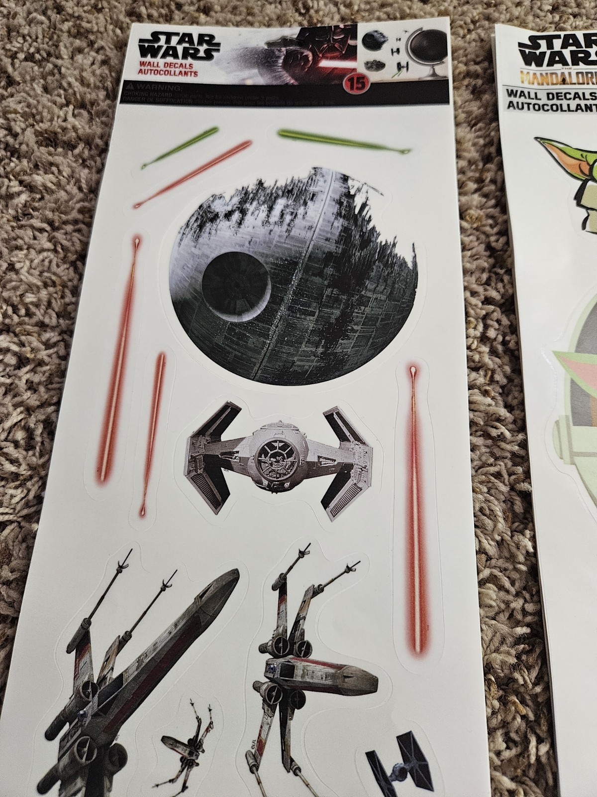 22 wall decals autocollants DISNEY STAR WARS MANDALORIAN