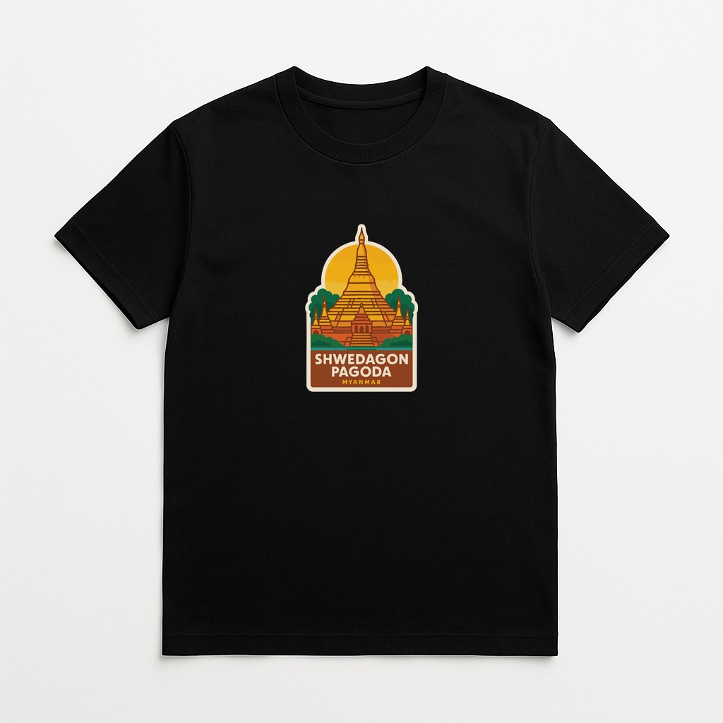 Shwedagon Pagoda Myanmar Iron On Heat Transfer Vinyl HTV Die-Cut Symbolic