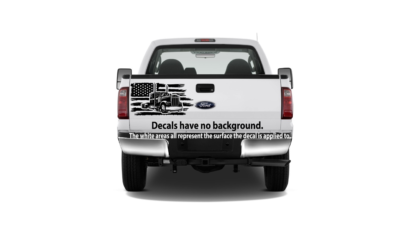 Distressed American Flag Semi Truck USA Patriot Trucker Freedom Decal Sticker