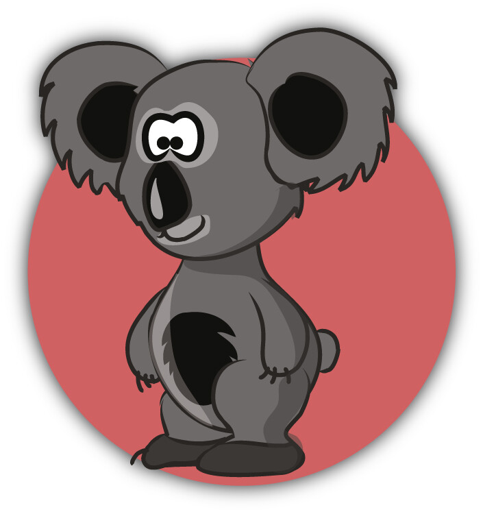 Koala Cartoon Car Bumper Sticker Decal