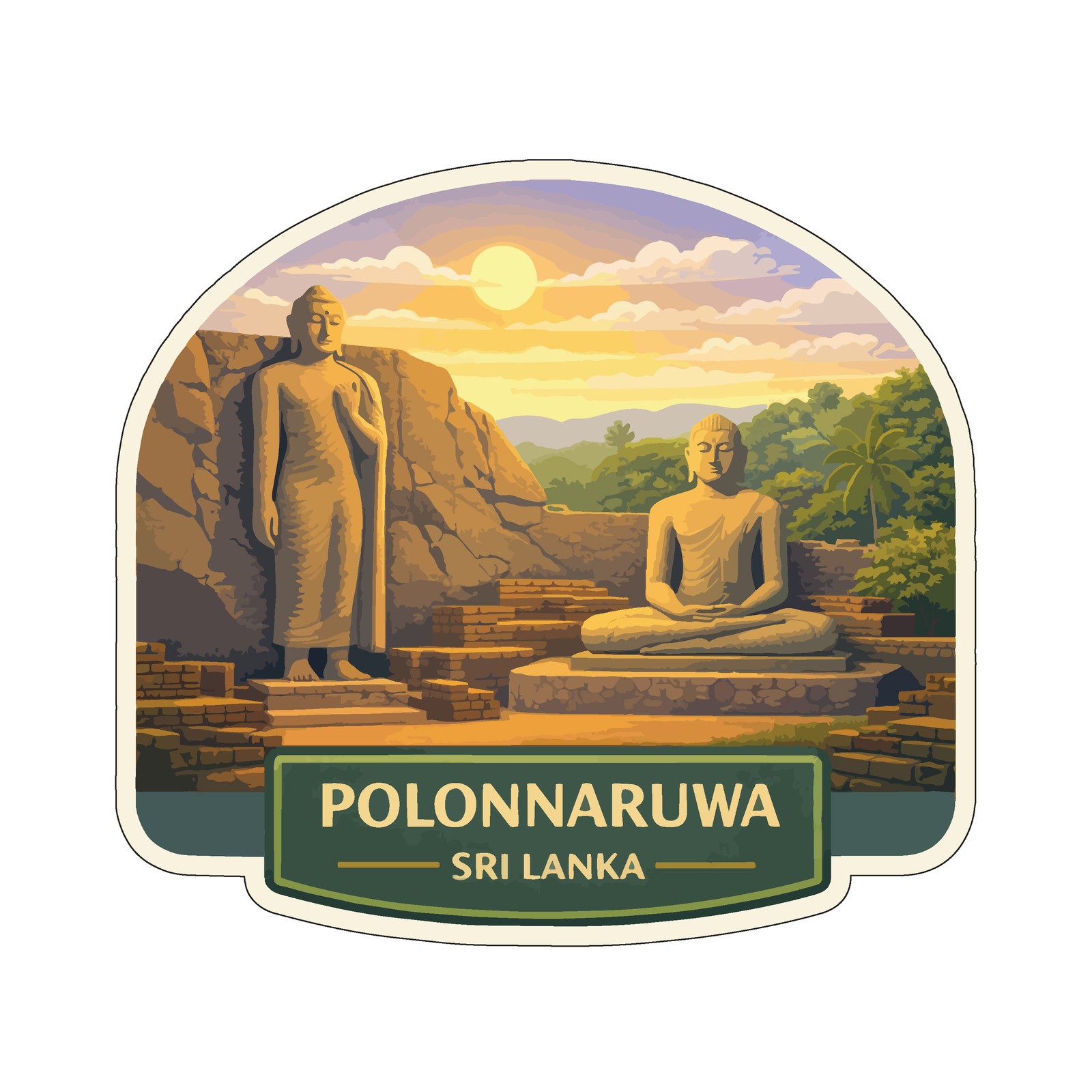 Polonnaruwa Ancient City Sri Lanka Sticker Decal Vinyl Die-Cut World Heritage
