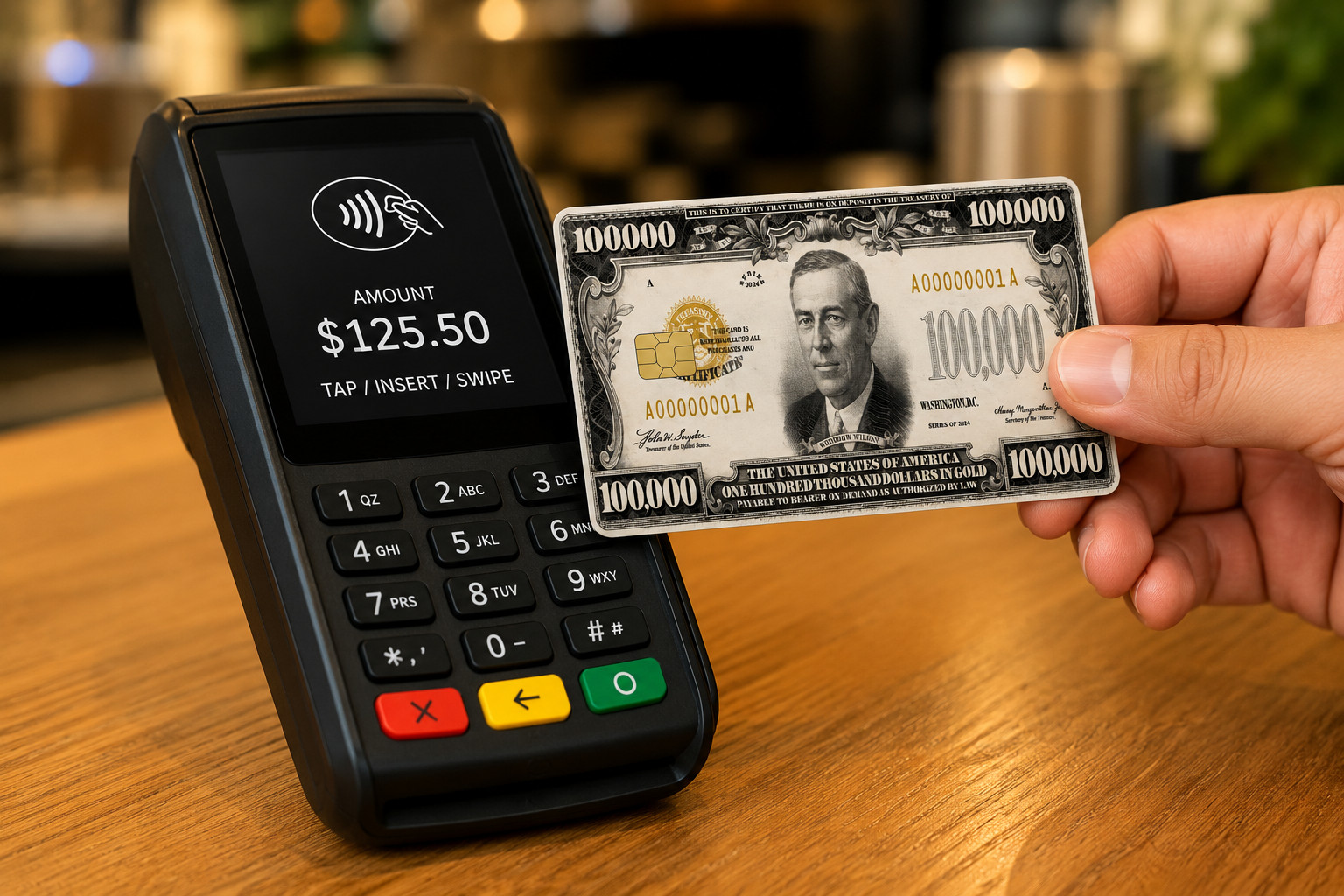 $100K Gold Certificate Debit Card Credit Card Skin Sticker ATM USA Replica